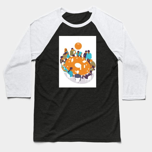 Public meeting Baseball T-Shirt by Neil Webb | Illustrator